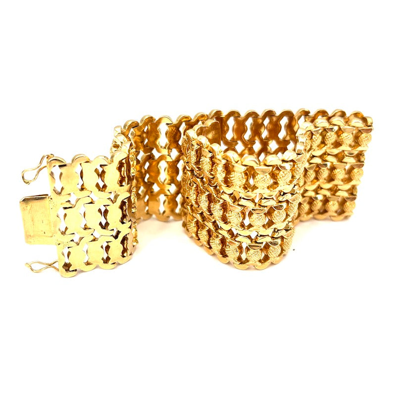 TONSI 2 pezzi/set Braccialetti rigidi dorati per donne, braccialetti dorati robusti, braccialetti placcati oro 18 carati in acciaio inossidabile, gioielli chunky per donne | SHEIN ALIA
