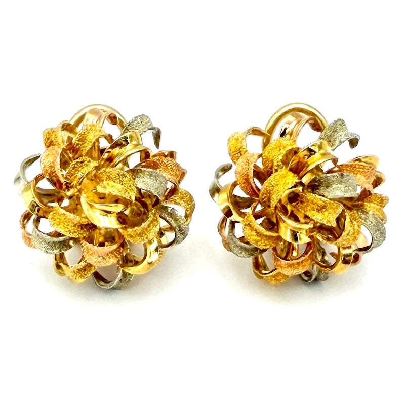Orecchini Cardo In Oro Giallo 9kt Con Chiusura Andralok - Fatti A Mano Nel Regno Unito - In Gift Box