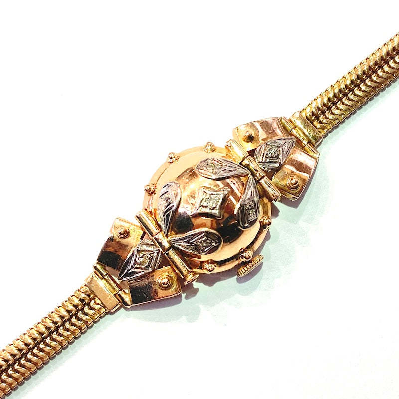 Orologio d'epoca Alpha oro e brillanti, mistery watch; 17.81 gr