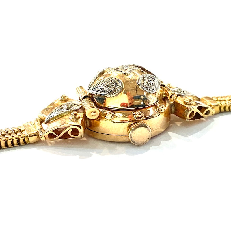Orologio d'epoca Alpha oro e brillanti, mistery watch; 17.81 gr