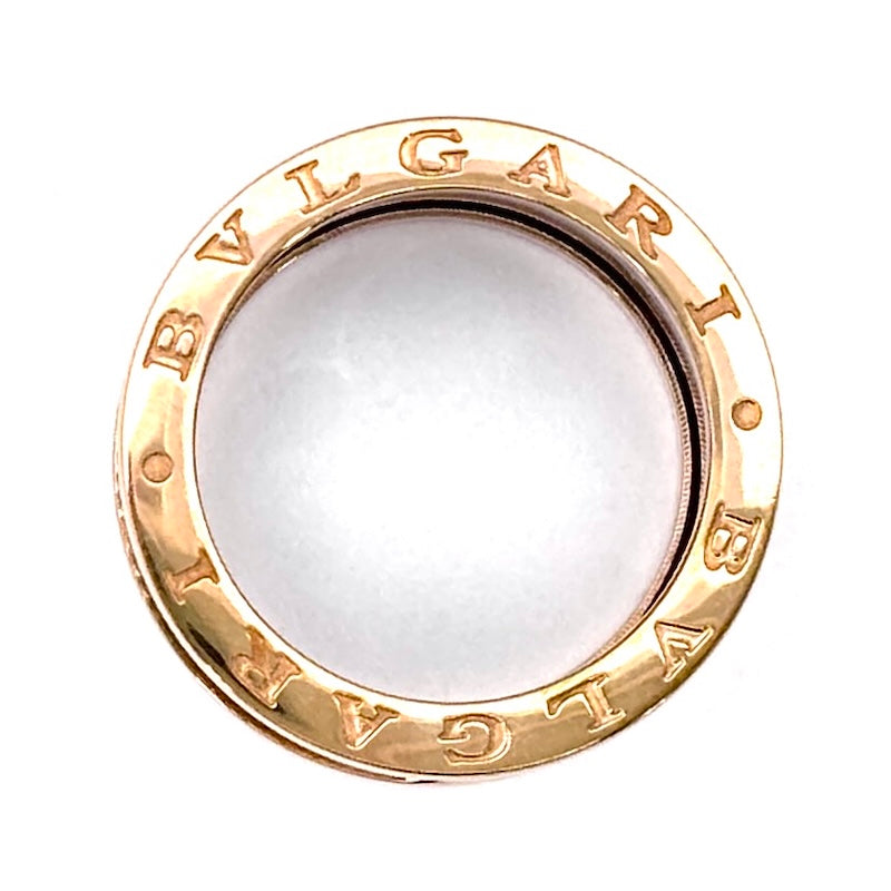 Anello Bulgari B.Zero1 oro rosa e ceramica nera - 9.59 gr, misura 21