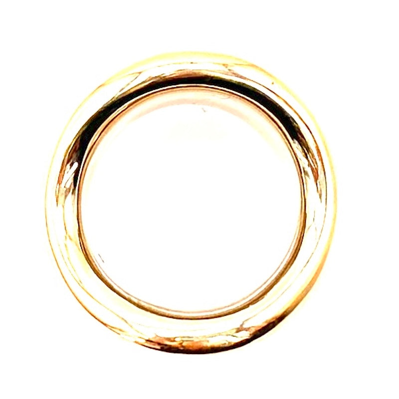 Anello Vhernier a onda oro massiccio bicolore; 32.9 gr