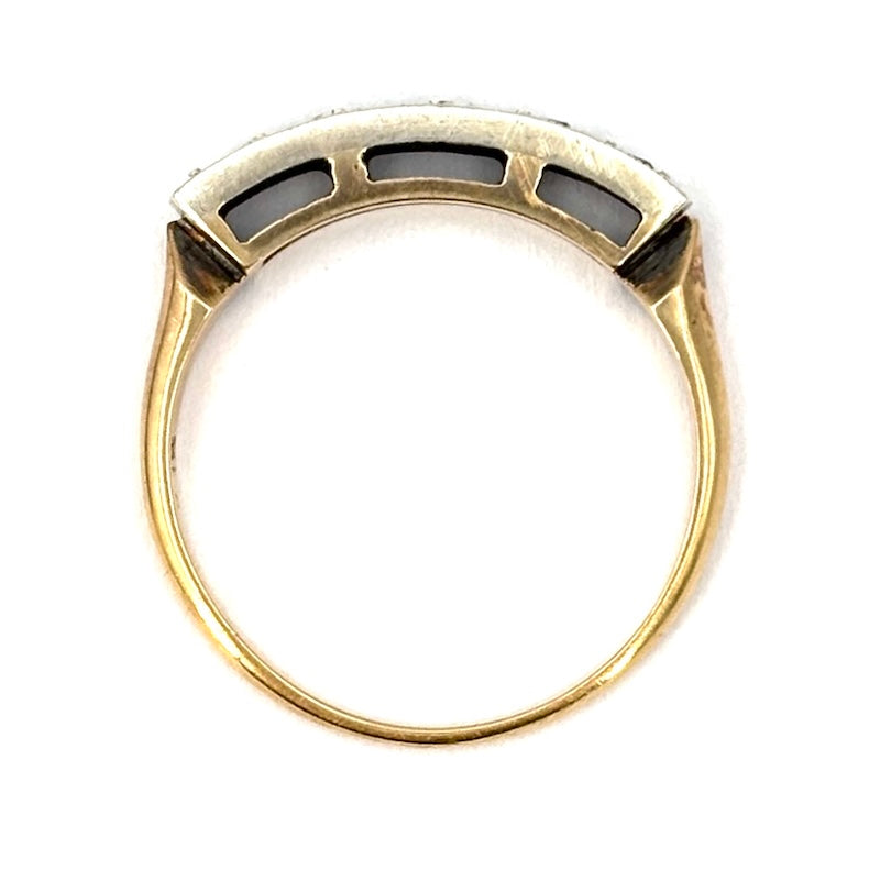 Anello antico, riviera diamanti e oro; 2.20 gr