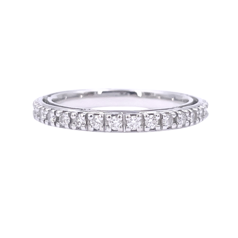 Anello eternelle Damiani D.Side, oro bianco e brillanti; 0.46 ct ; 2.20 gr