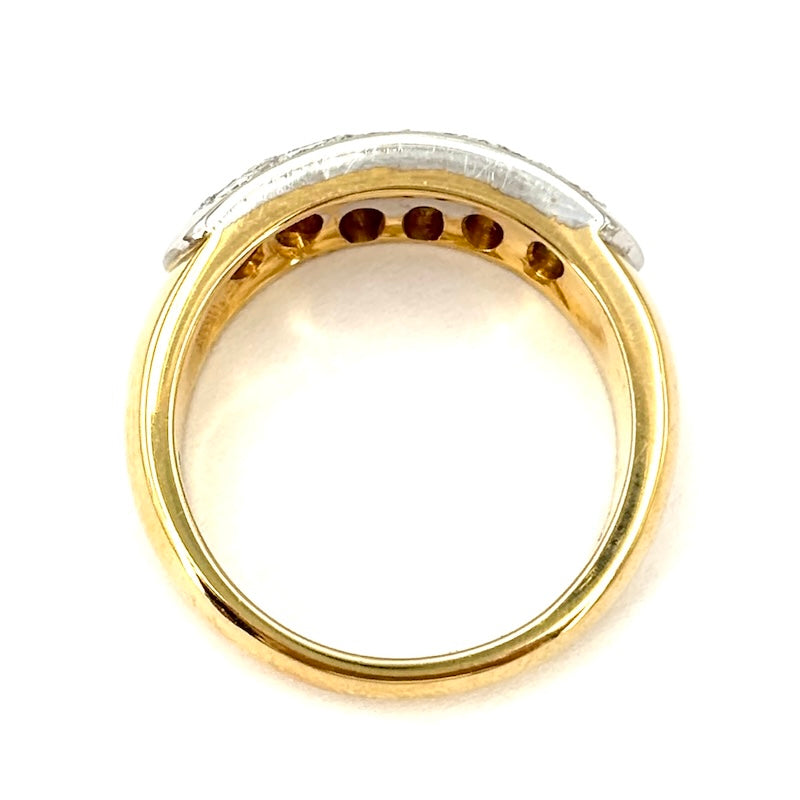 Anello fascia brillanti, oro; 9 gr