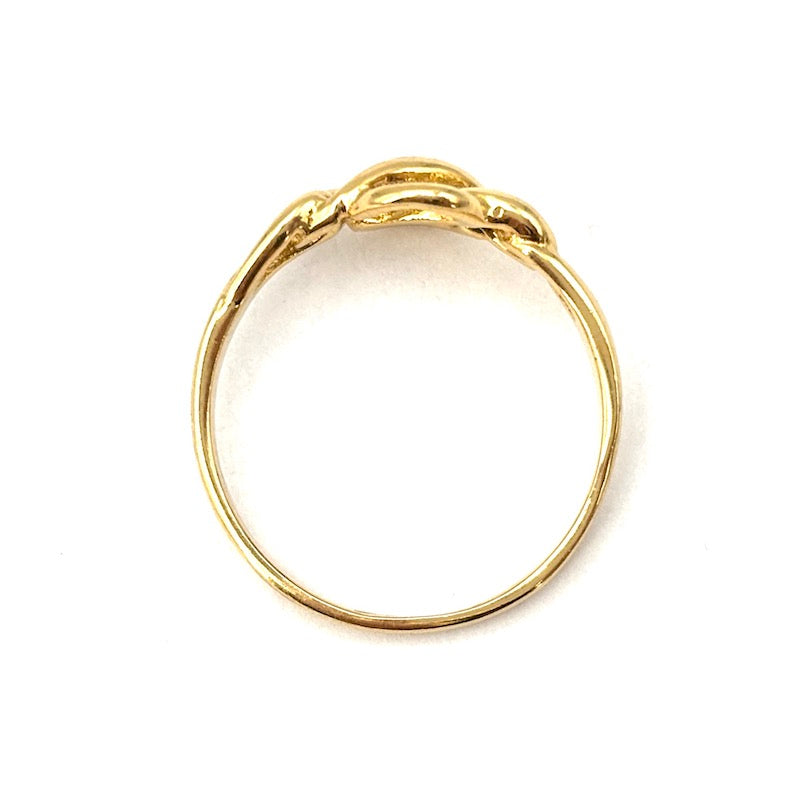 Anello fascia nodo infinito, oro giallo; 2.25 gr