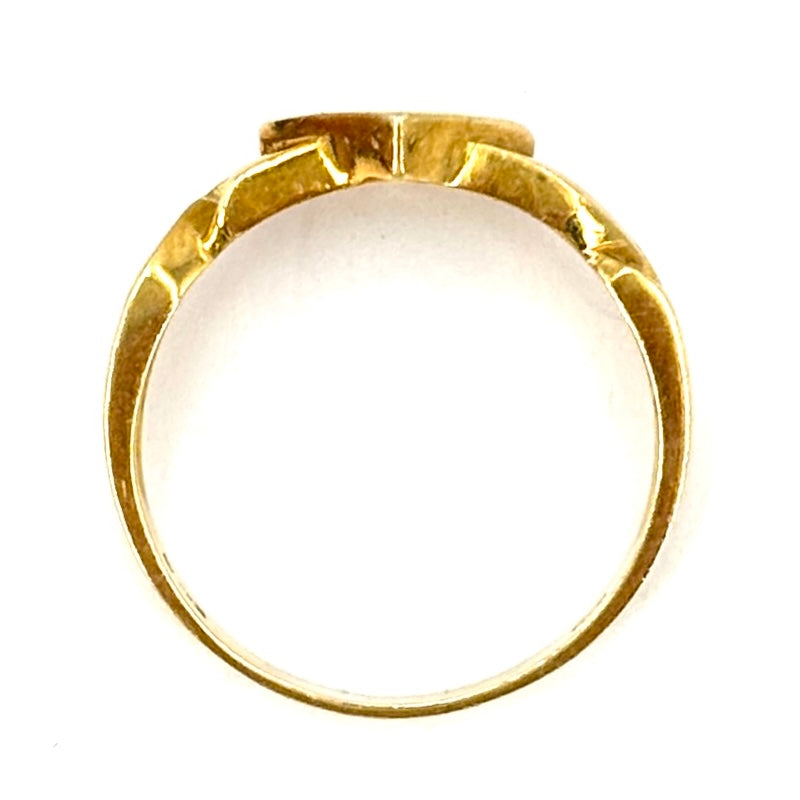 Anello fascia vintage oro giallo e bianco, quadrato brillanti;  2.94 gr