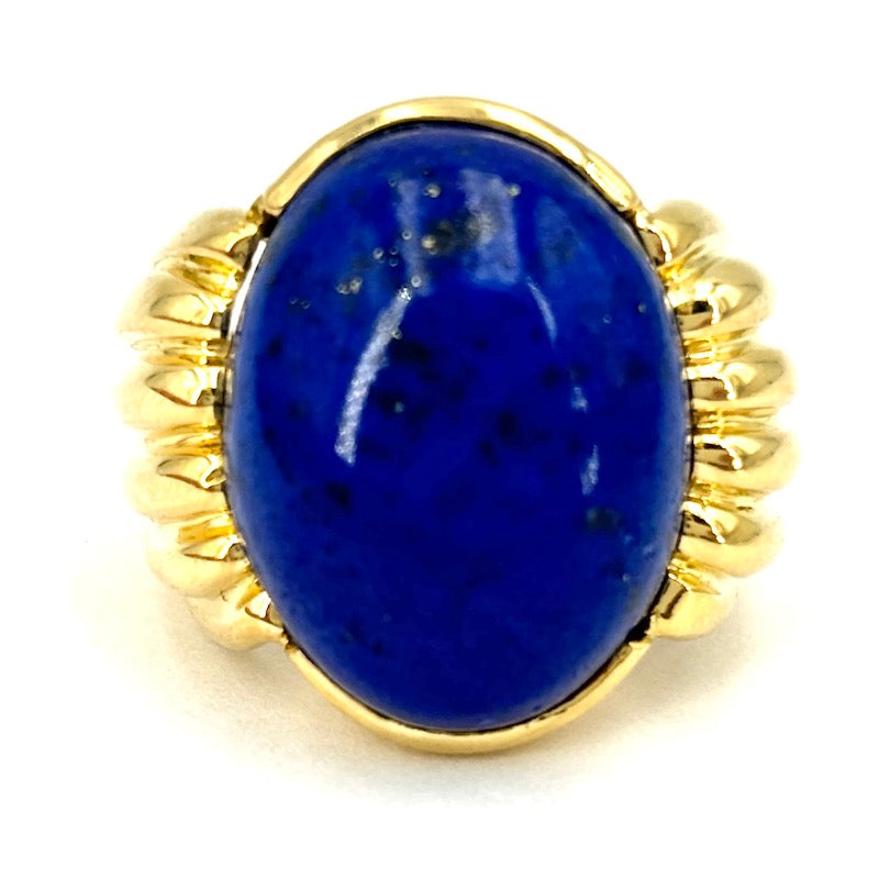 Anello lapis maxi vintage e oro giallo - 12.9 gr
