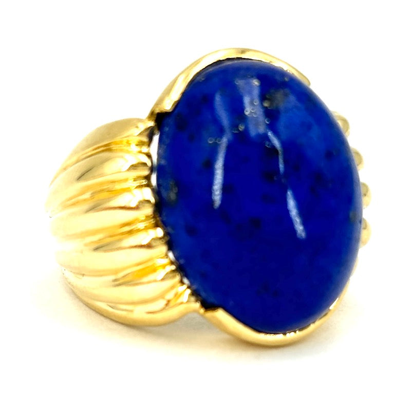 Anello lapis maxi vintage e oro giallo - 12.9 gr