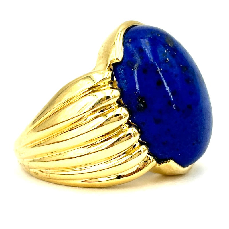 Anello lapis maxi vintage e oro giallo - 12.9 gr