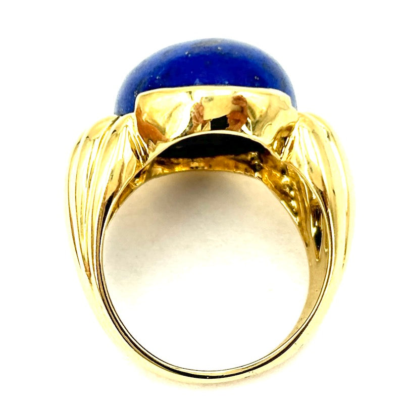 Anello lapis maxi vintage e oro giallo - 12.9 gr