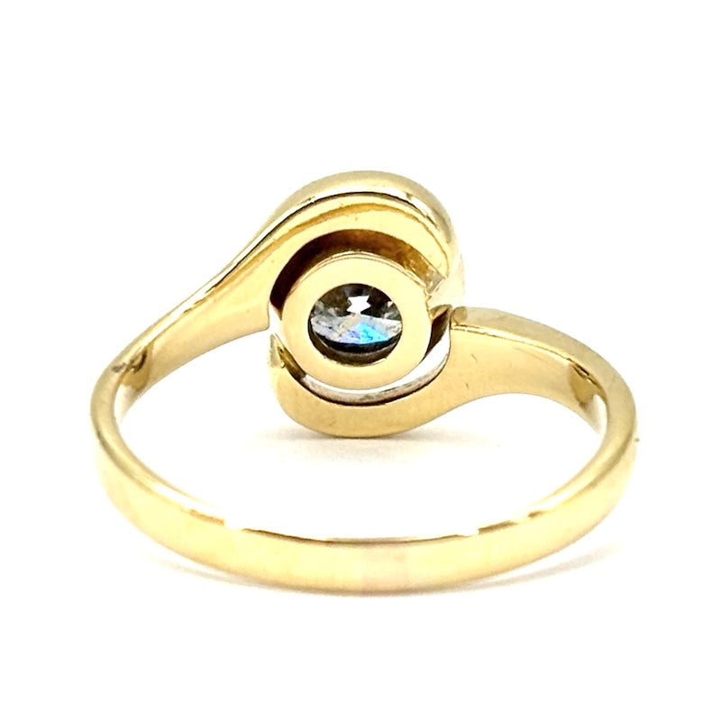Anello oro giallo con brillante solitario - 0.60/0.70 ct H/G VS; 3.97 gr