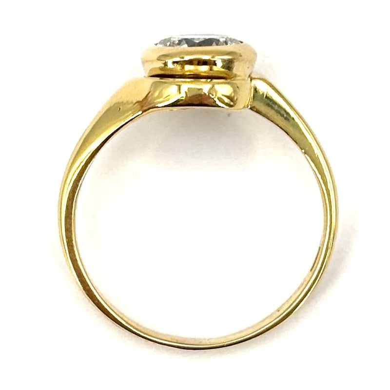 Anello oro giallo con brillante solitario - 0.60/0.70 ct H/G VS; 3.97 gr