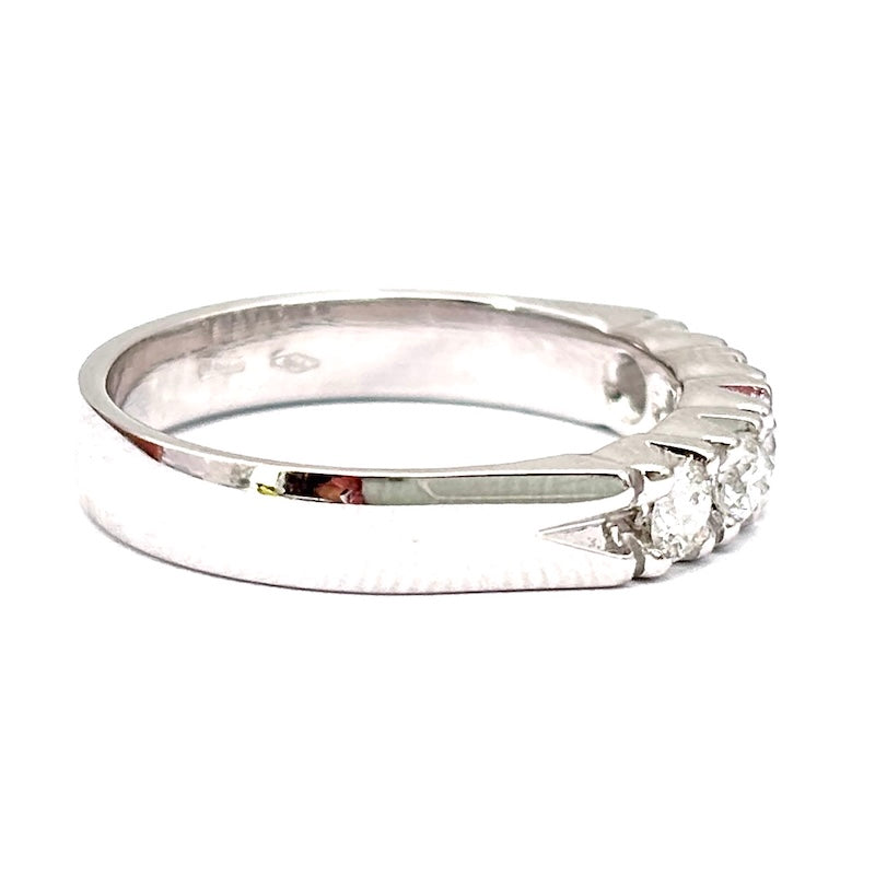 Anello riviera brillanti e oro bianco - 0.52 ct; 4.16 gr