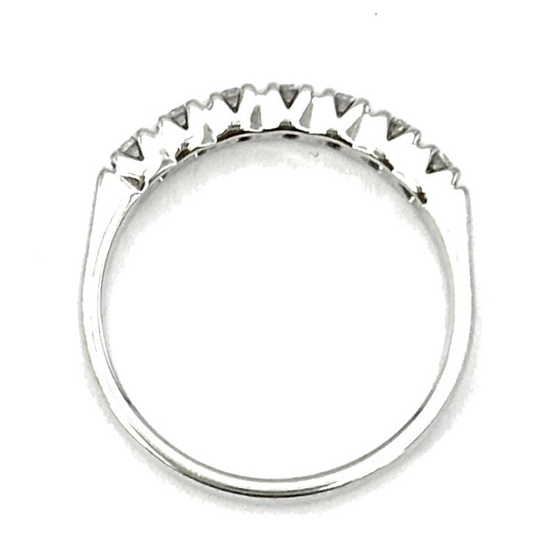 Anello riviera brillanti e oro bianco - 0.27 ct; 3.71 gr