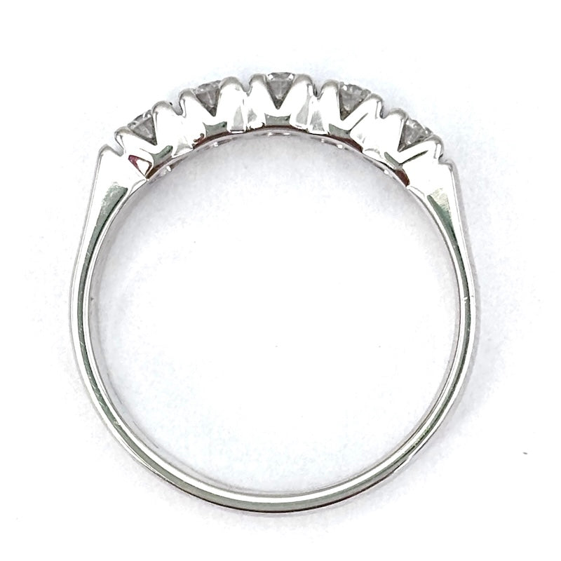 Anello riviera brillanti e oro bianco - 0.52 ct; 4.16 gr