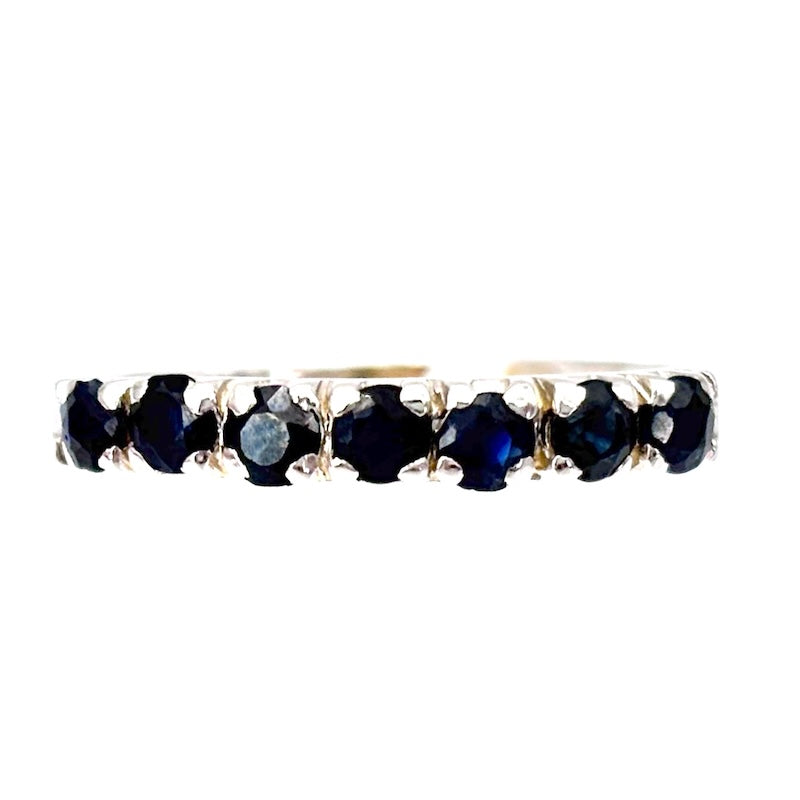 Anello riviera zaffiri e oro bianco; 2.13 gr