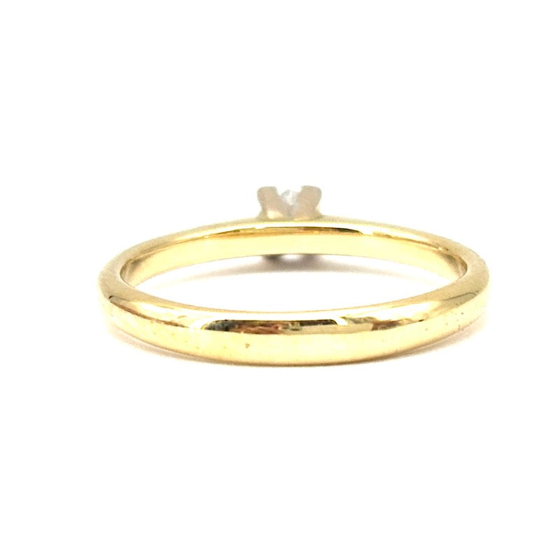 Anello solitario 0.20-0.22 ct e oro giallo; 3 gr