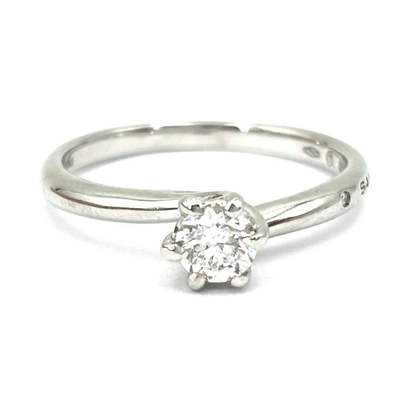 Anello solitario Salvini in oro bianco, 0.41 ct; 3.33 gr