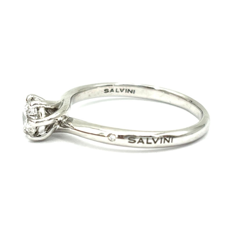 Anello solitario Salvini in oro bianco, 0.41 ct; 3.33 gr