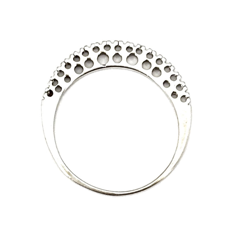 Anello veretta brillanti e oro bianco - 0.06-0.08 ct; 1.73 gr