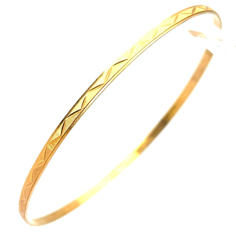 Bracciale bangle a cerchio rigido in oro, vintage  - 5.36 gr