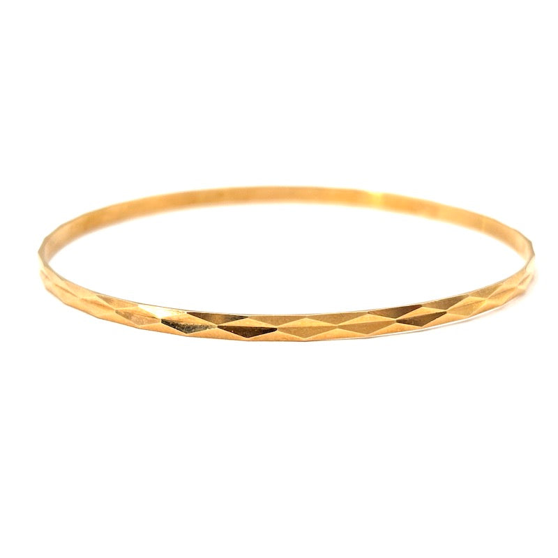 Bracciale bangle a cerchio rigido in oro, vintage  - 6.16 gr