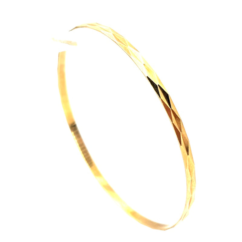 Bracciale bangle a cerchio rigido in oro, vintage  - 6.16 gr