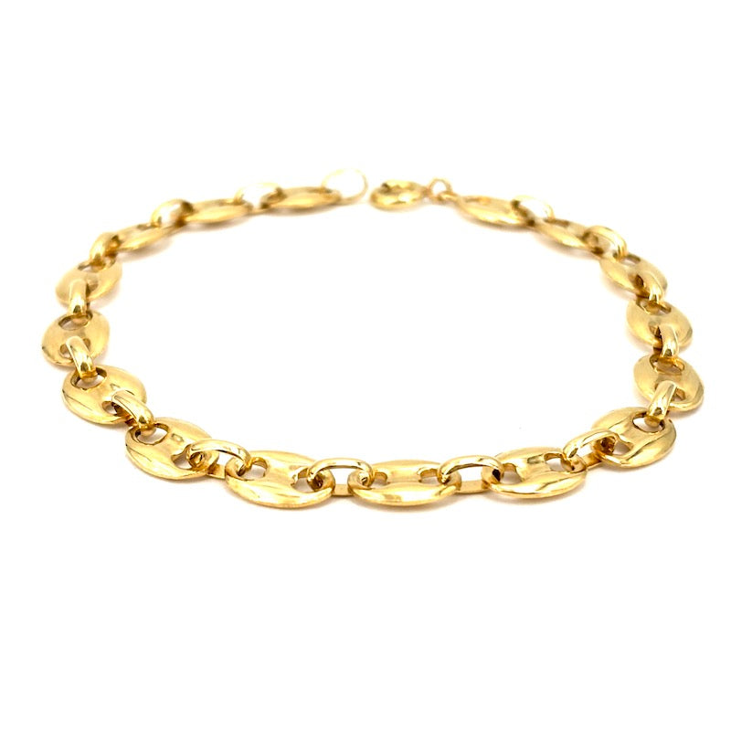 Bracciale catena marinara oro giallo; cm 20.5; 14.72 gr