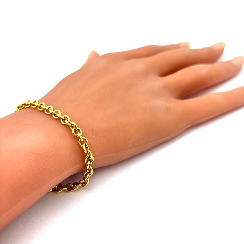Bracciale catena rollò oro giallo; 5.75 gr - 18.5 cm
