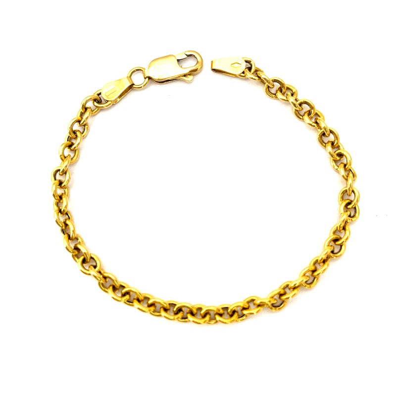 Bracciale catena rollò oro giallo; 5.75 gr - 18.5 cm
