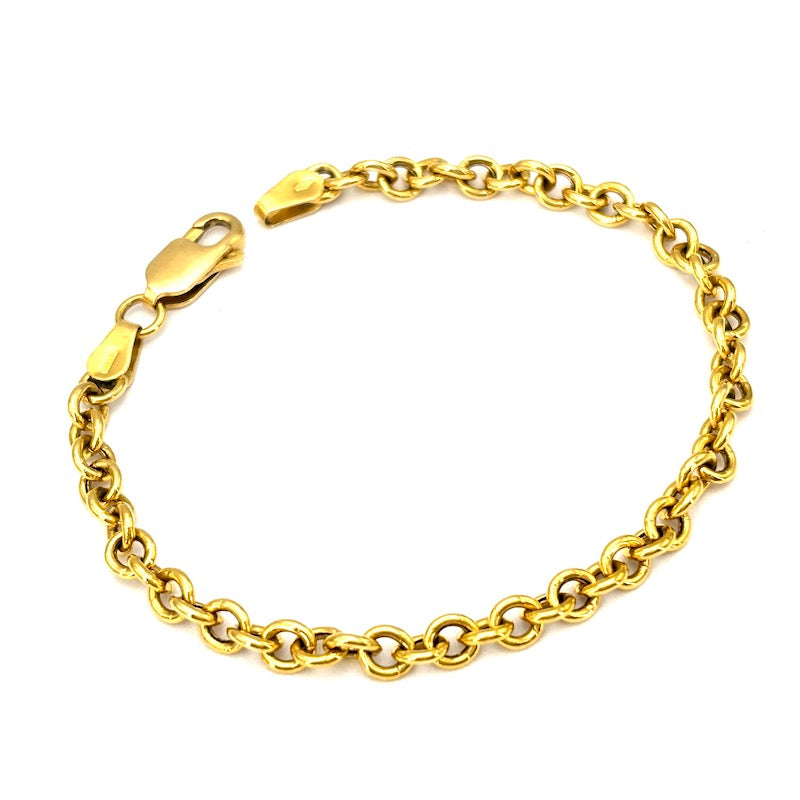 Bracciale catena rollò oro giallo; 5.75 gr - 18.5 cm