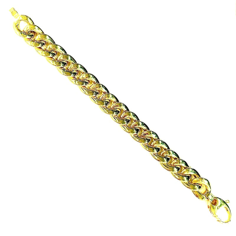 Bracciale maxi catena groumette, oro giallo -  39.9 gr, 20.5 cm