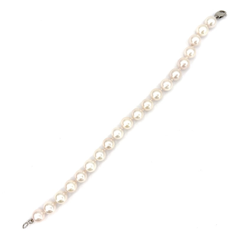 Bracciale perle Akoya e oro; 19 cm - 16.37 gr