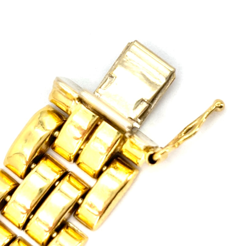 Bracciale polsino barrette oro giallo; 27.56 gr