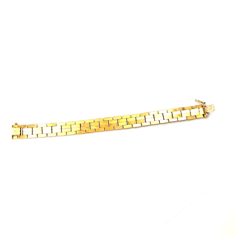 Bracciale polsino barrette oro giallo; 27.56 gr