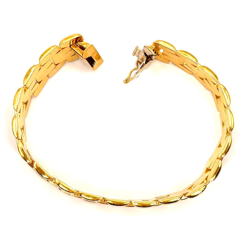 Bracciale polsino barrette oro giallo; 27.56 gr