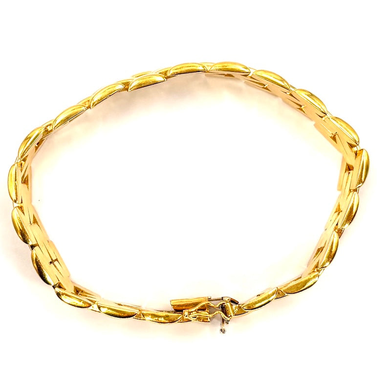 Bracciale polsino barrette oro giallo; 27.56 gr