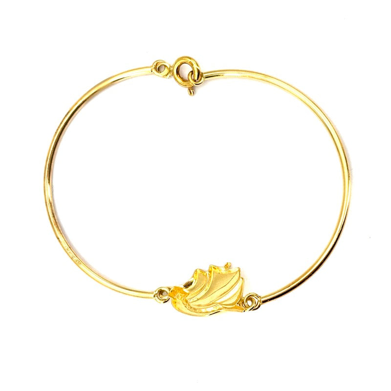 Bracciale semirigido veliero, oro giallo; 3.52 gr