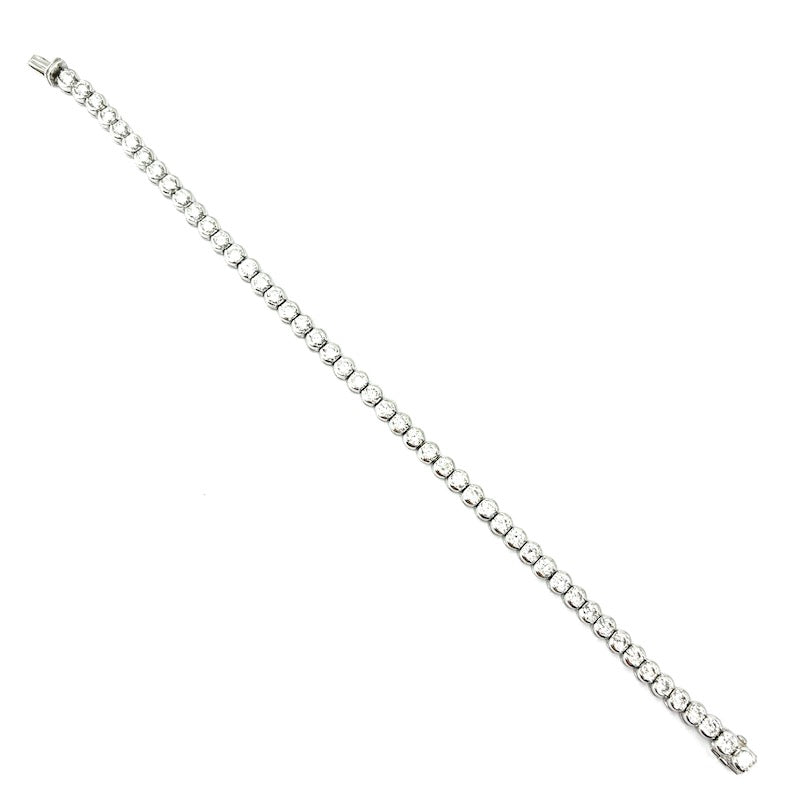 Bracciale tennis oro bianco e brillanti - 5.49 ct; 15.76 gr - 17.5 cm