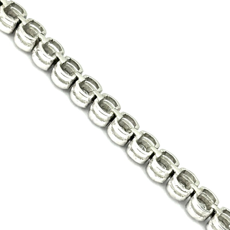 Bracciale tennis oro bianco e brillanti - 5.49 ct; 15.76 gr - 17.5 cm