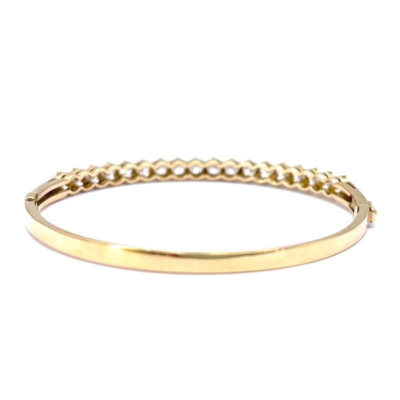 Bracciale tennis rigido oro giallo e brillanti; 16.6 gr