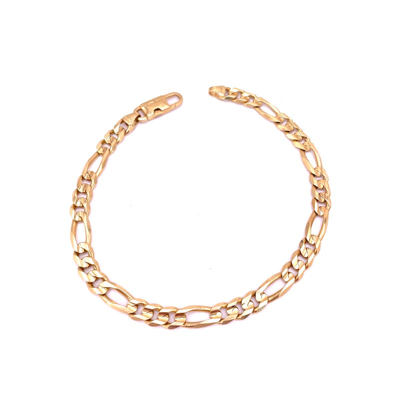 Bracciale uomo oro, catena maglia 3+1, 20 cm - 14.36 gr