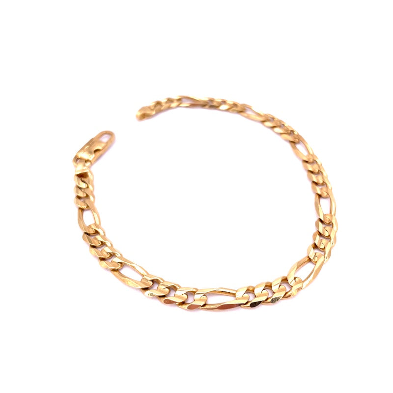 Bracciale uomo oro, catena maglia 3+1, 20 cm - 14.36 gr