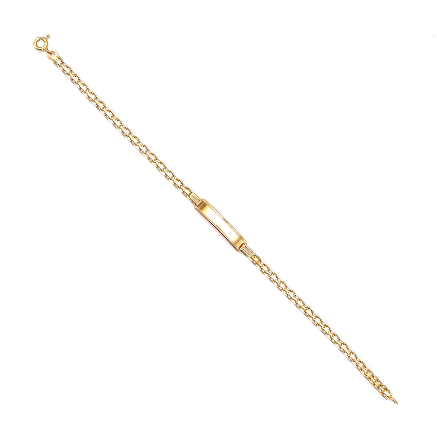 Bracciale uomo oro fibbia per incisione, catena, 20 cm - 6.2 gr