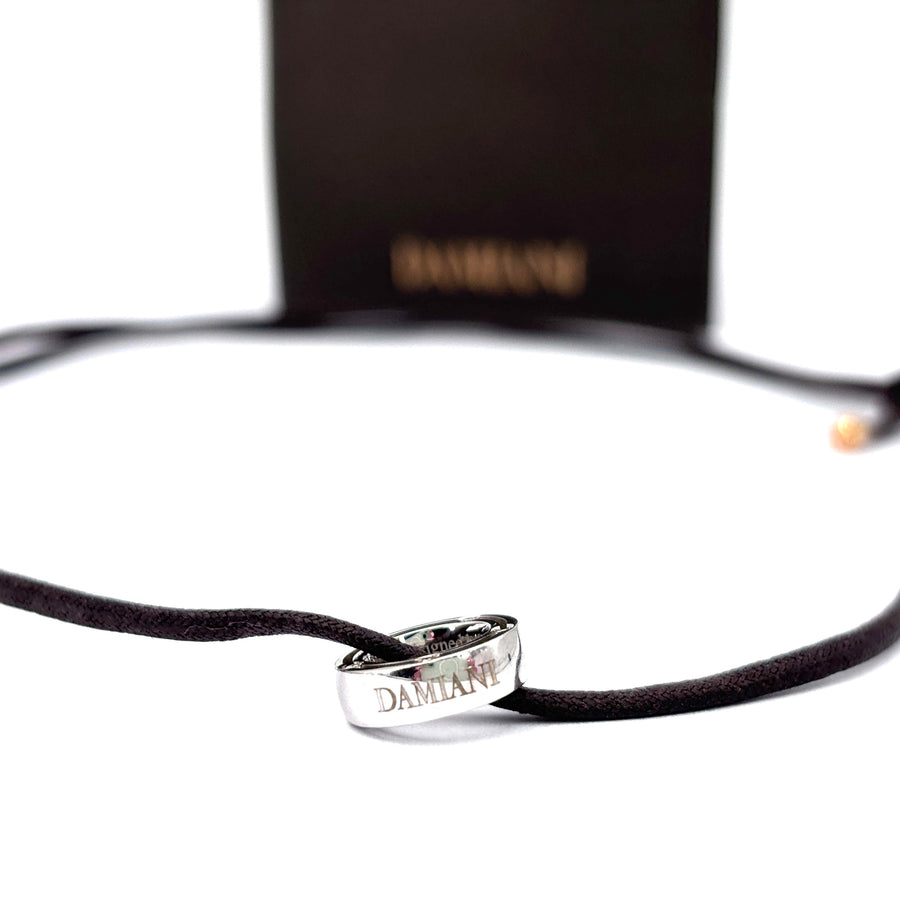 Ciondolo Damiani D Side, oro bianco, caucciù; 5.16 gr