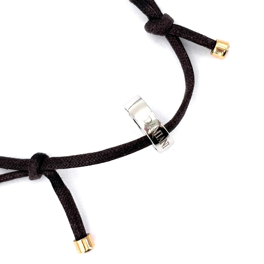 Ciondolo Damiani D Side, oro bianco, caucciù; 5.16 gr