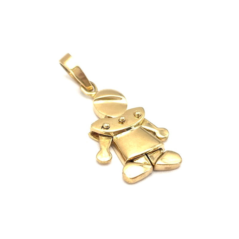 Ciondolo charm Pierrot oro giallo 18 kt; 4.68 gr