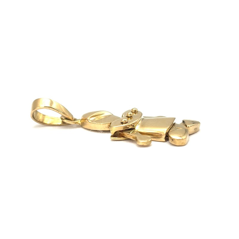 Ciondolo charm Pierrot oro giallo 18 kt; 4.68 gr