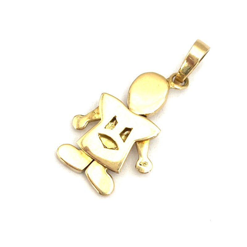 Ciondolo charm Pierrot oro giallo 18 kt; 4.68 gr